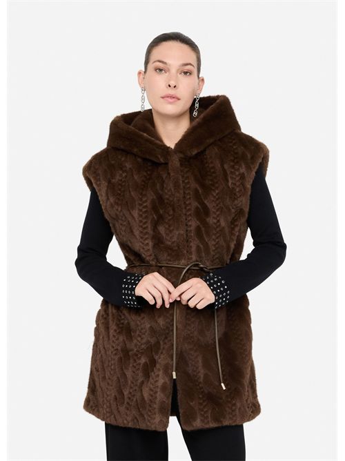Gilet con cappuccio LIU JO | MF5364E1044/90915